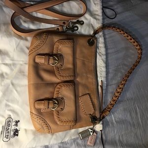 Coach bag camel leather new